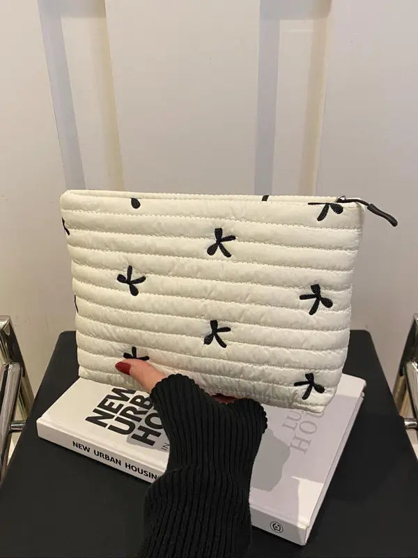 Women's Clutch Bag in white bow