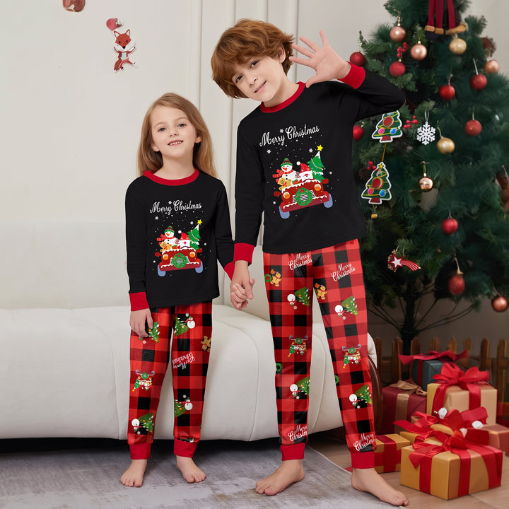 Family Matching Christmas PJs detail