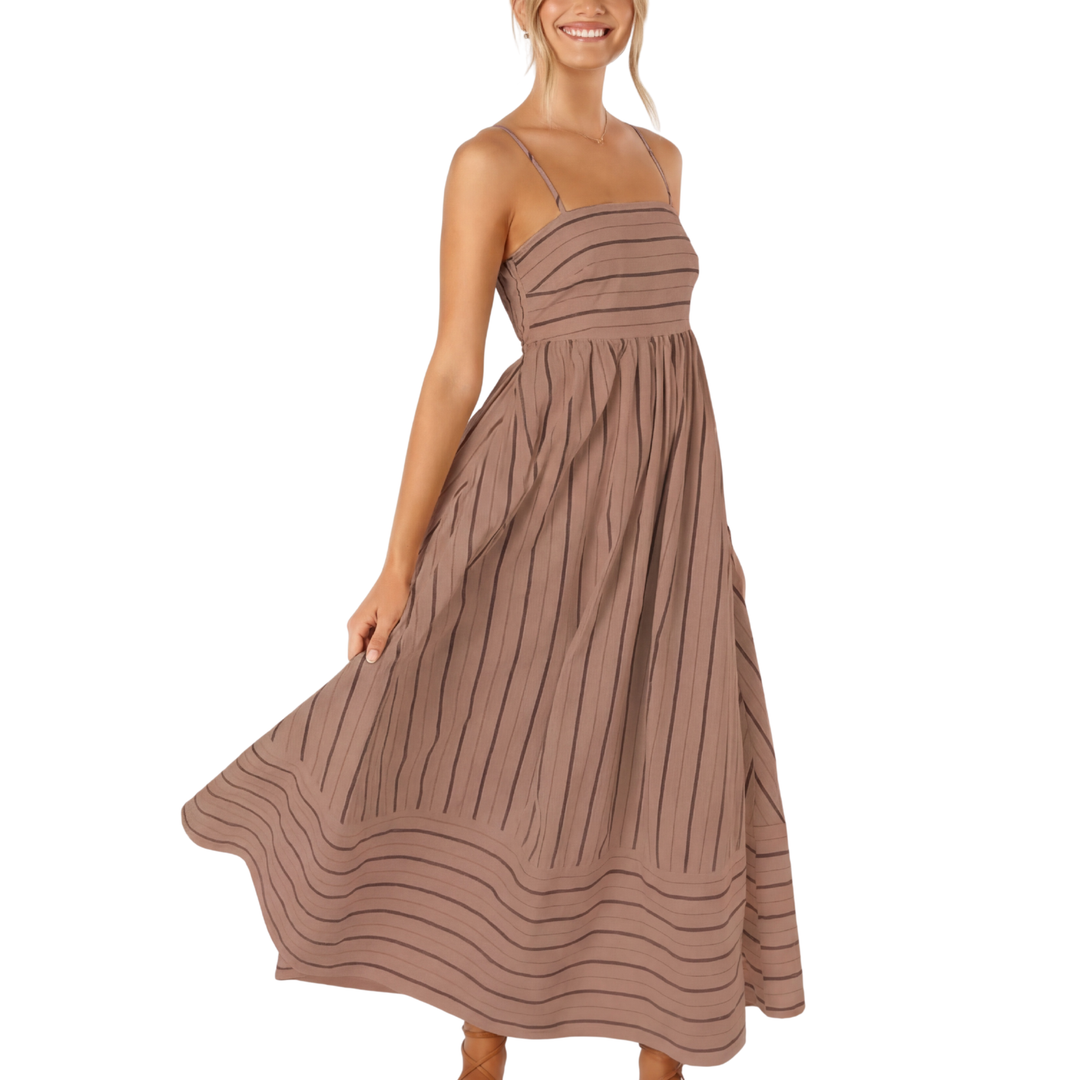 TAYLA™ – Casual Striped Cami Maxi Dress