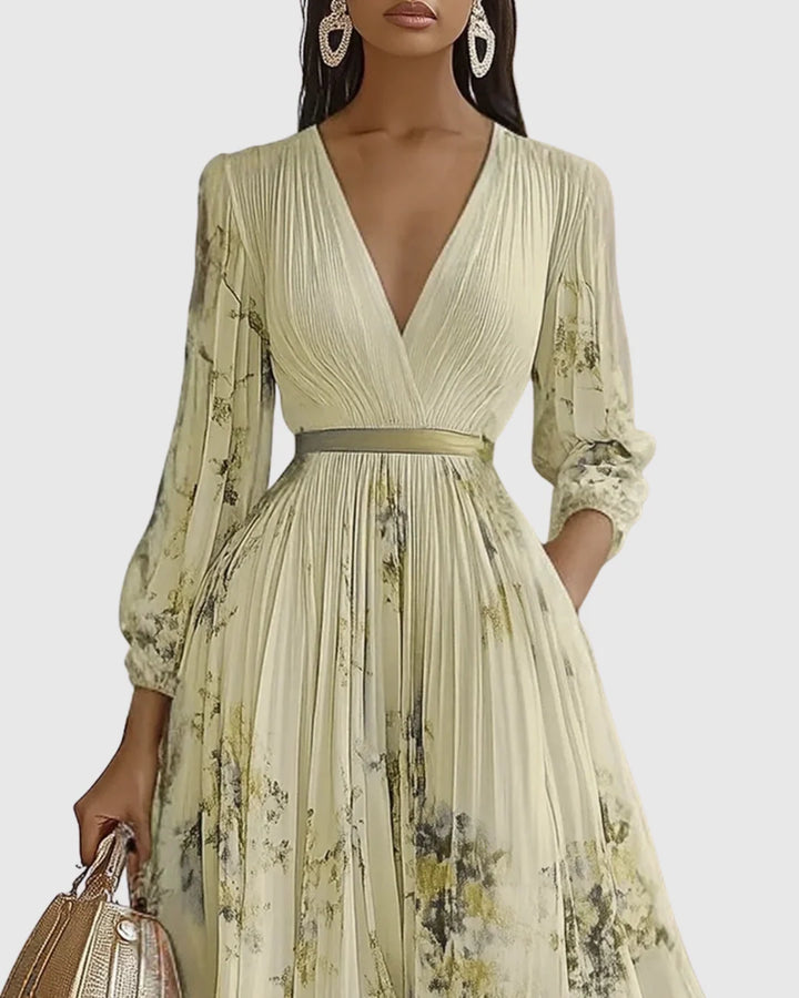 Women's Summer Maxi Dress in yellow floral