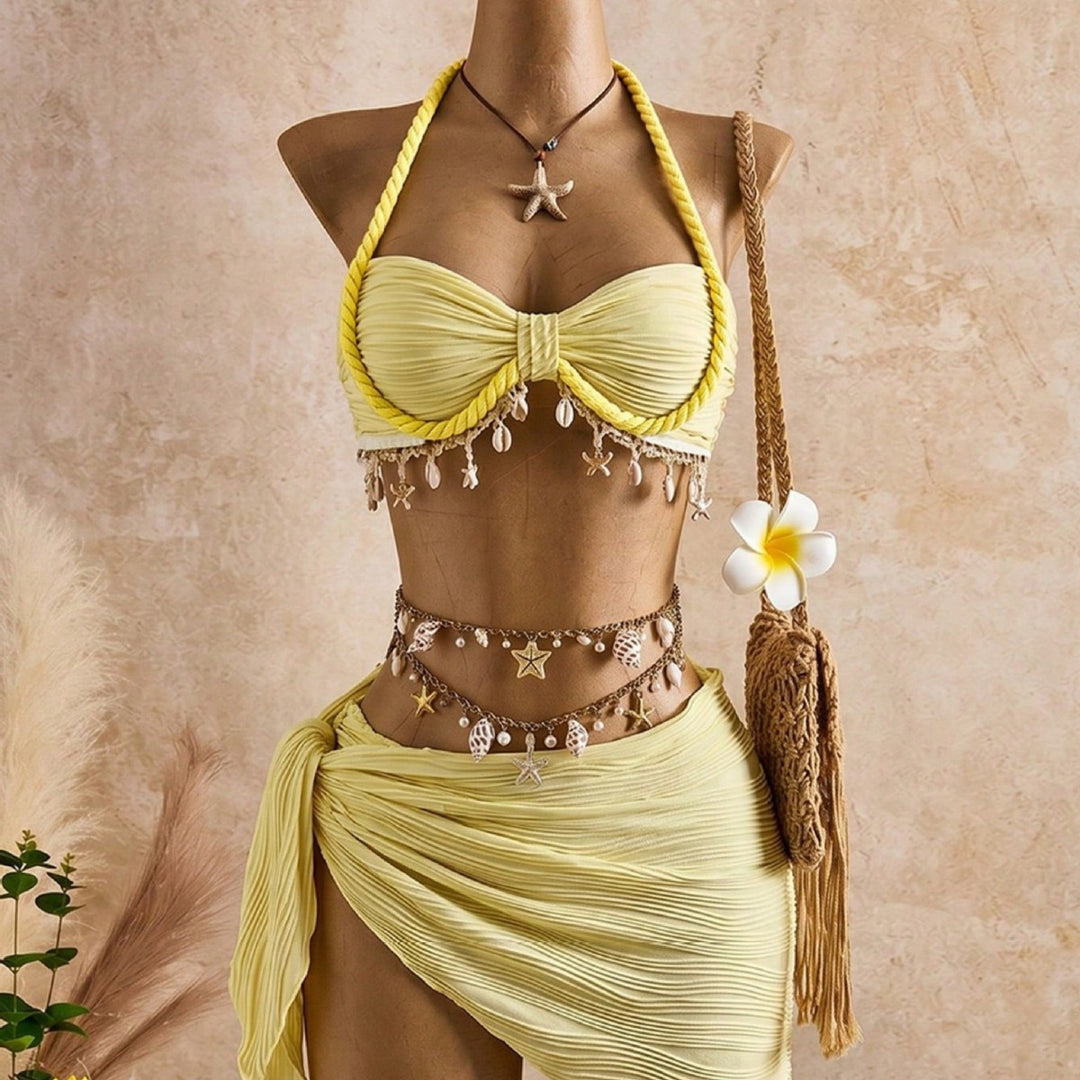 Women's Halter Bikini in yellow