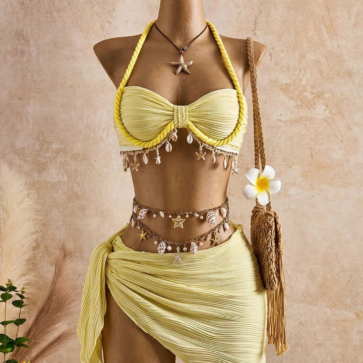Women's Halter Bikini in yellow
