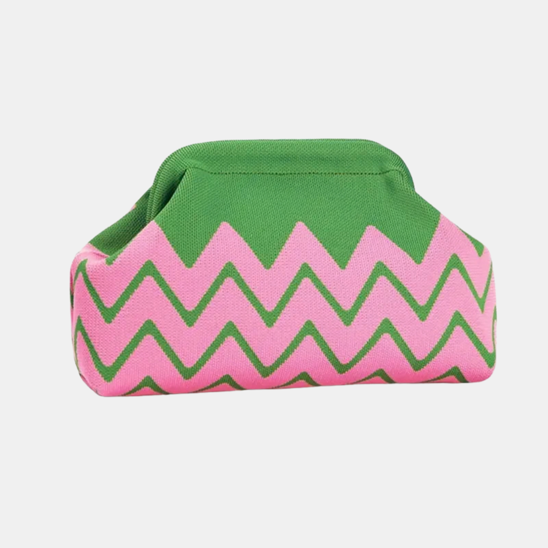 Women's Clutch Bag in light pink small waves