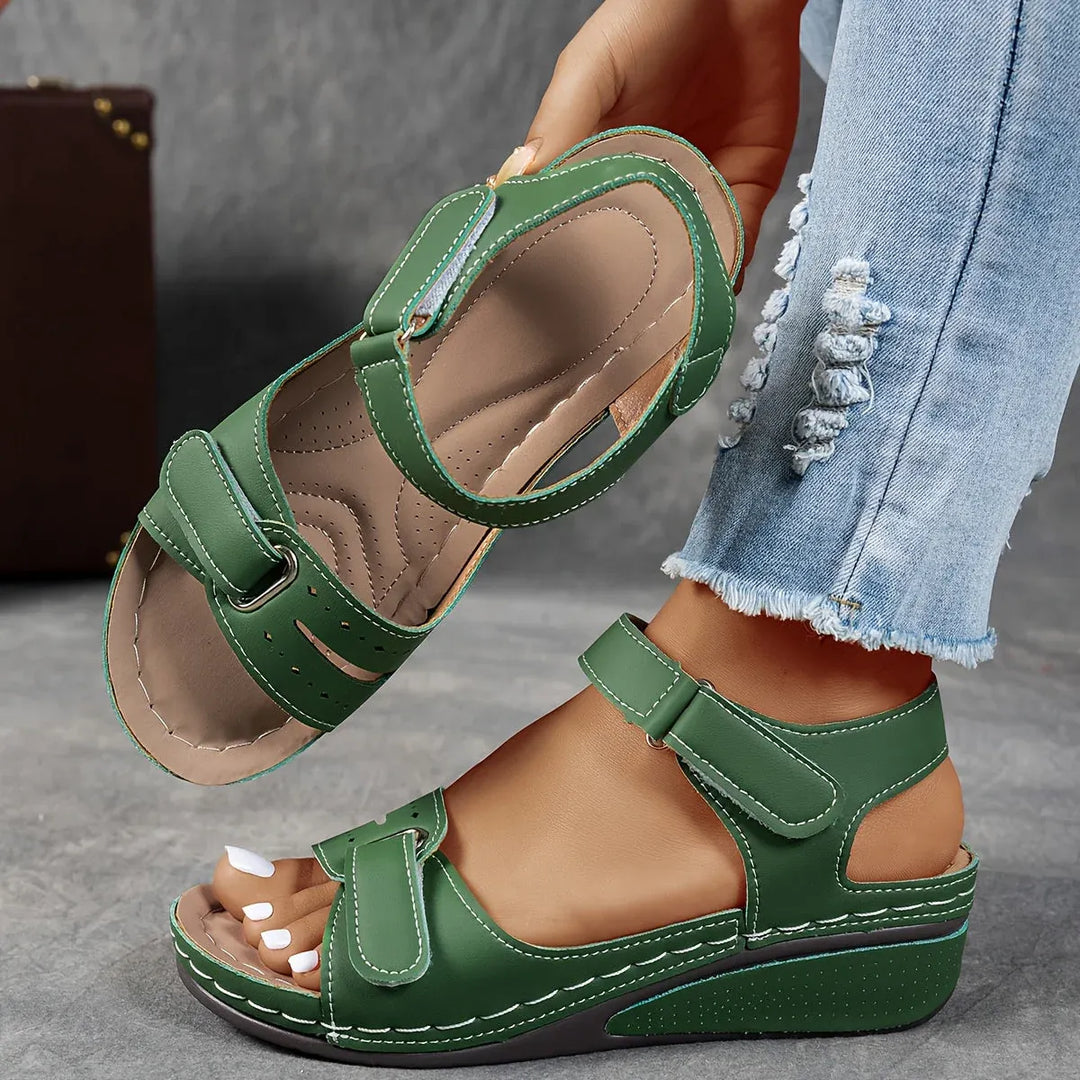 Women's Orthopedic Wedge Sandals in green