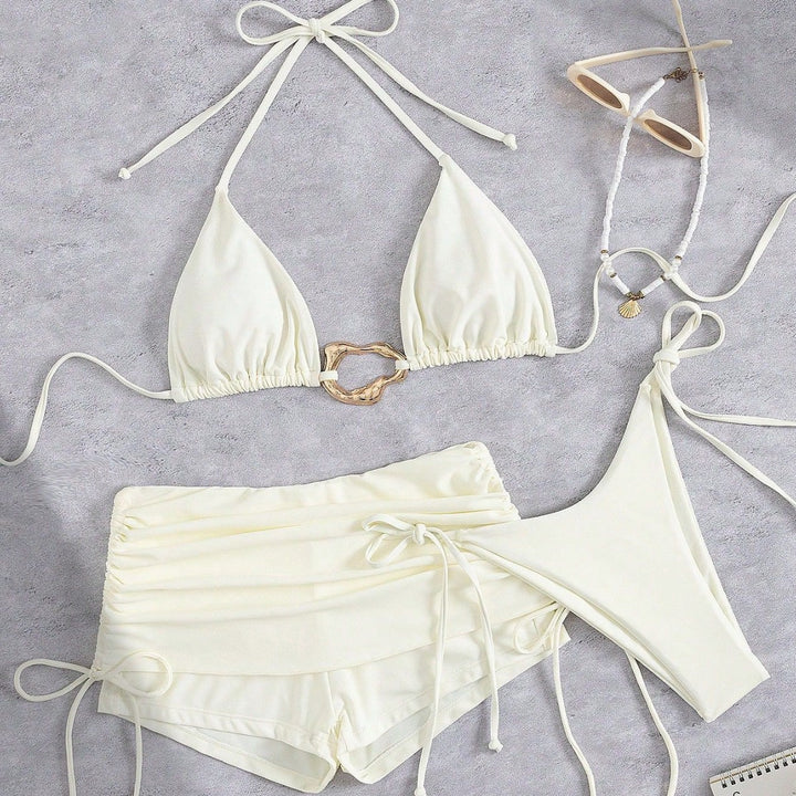 Women's String Bikini in ivory