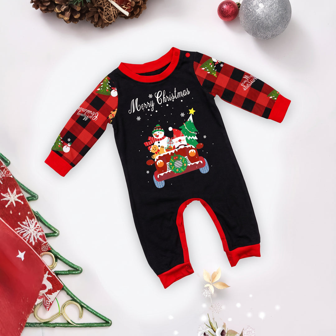 Family Matching Christmas PJs detail