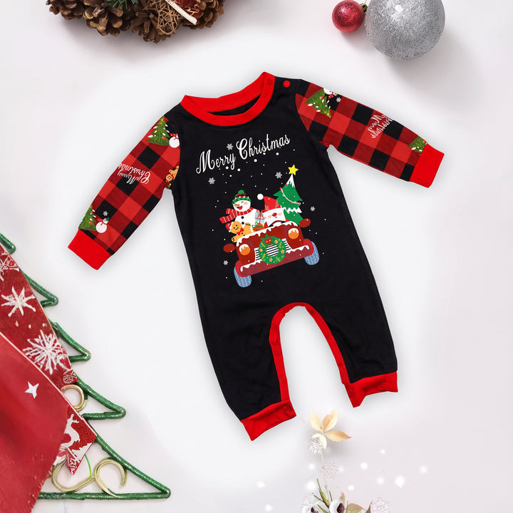 Family Matching Christmas PJs detail