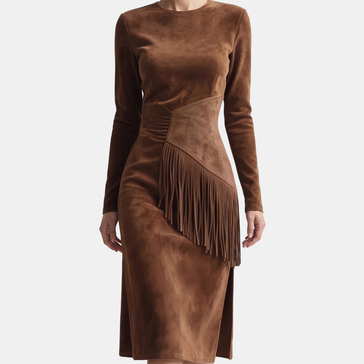Women's Bodycon Midi Dress in brown