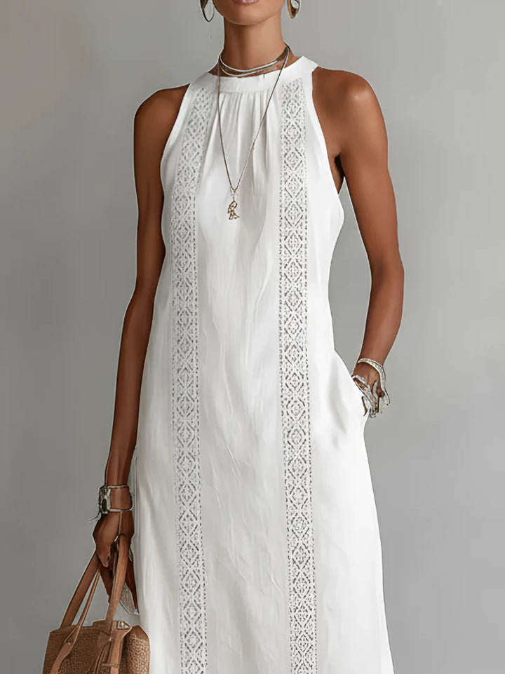 Women's Midi Summer Dress in white