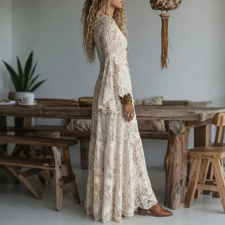 Women's White Summer Maxi Dress in white