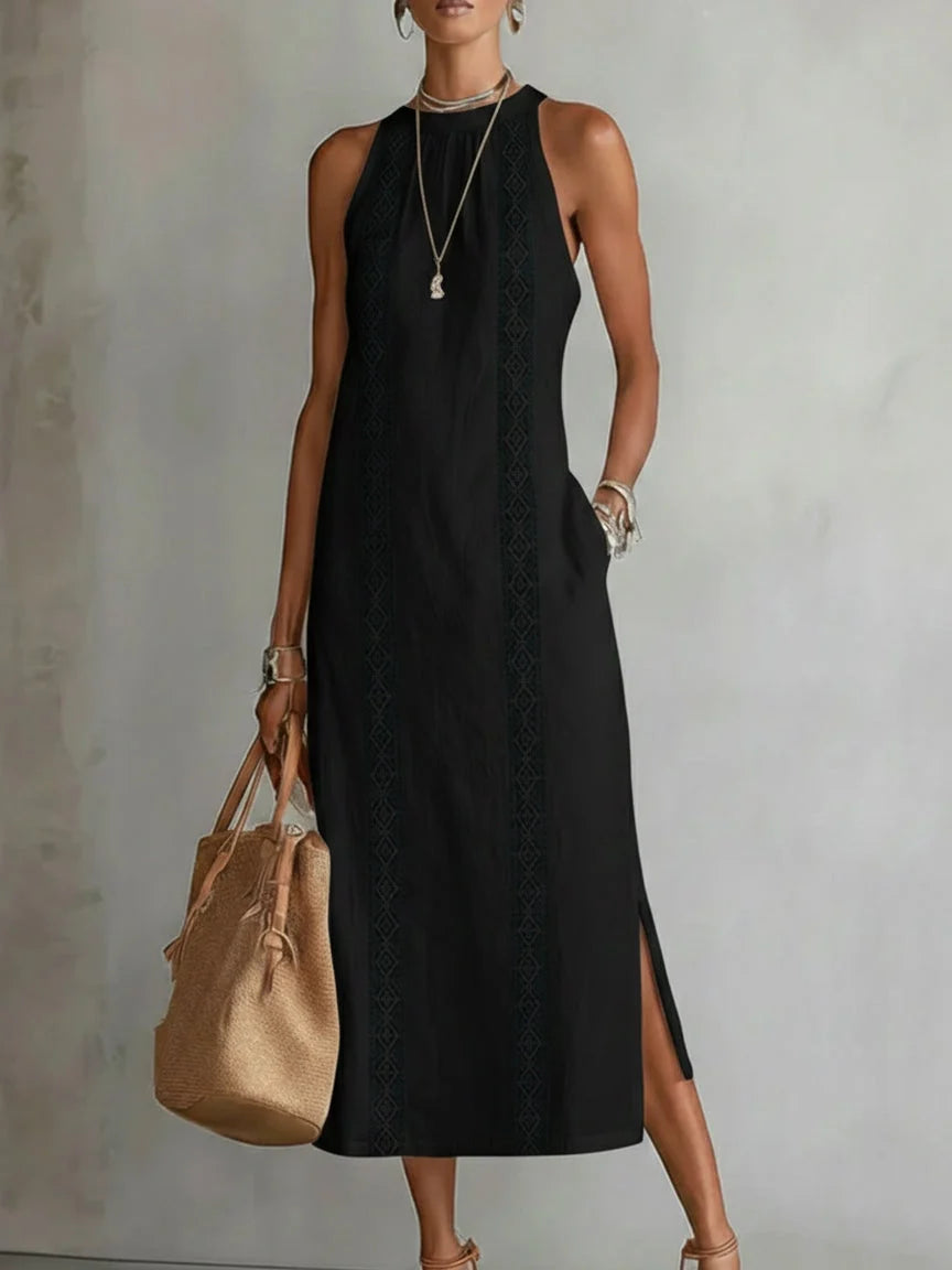 Women's Midi Summer Dress in black