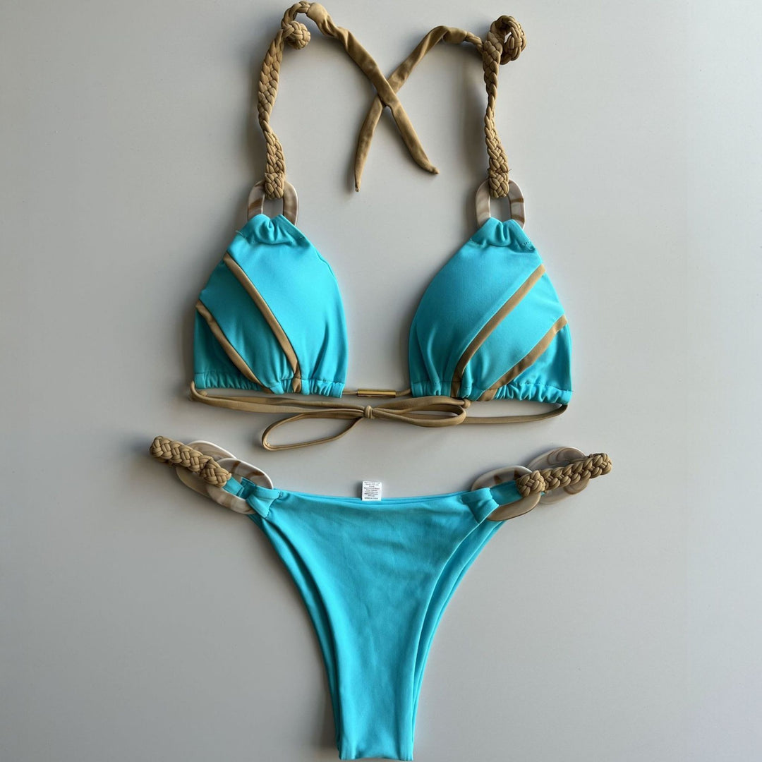 Women's Halter Bikini in turquoise