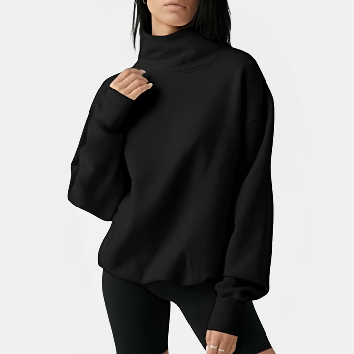 Women's Oversized Turtleneck Long Sleeve Pullover Sweatshirt