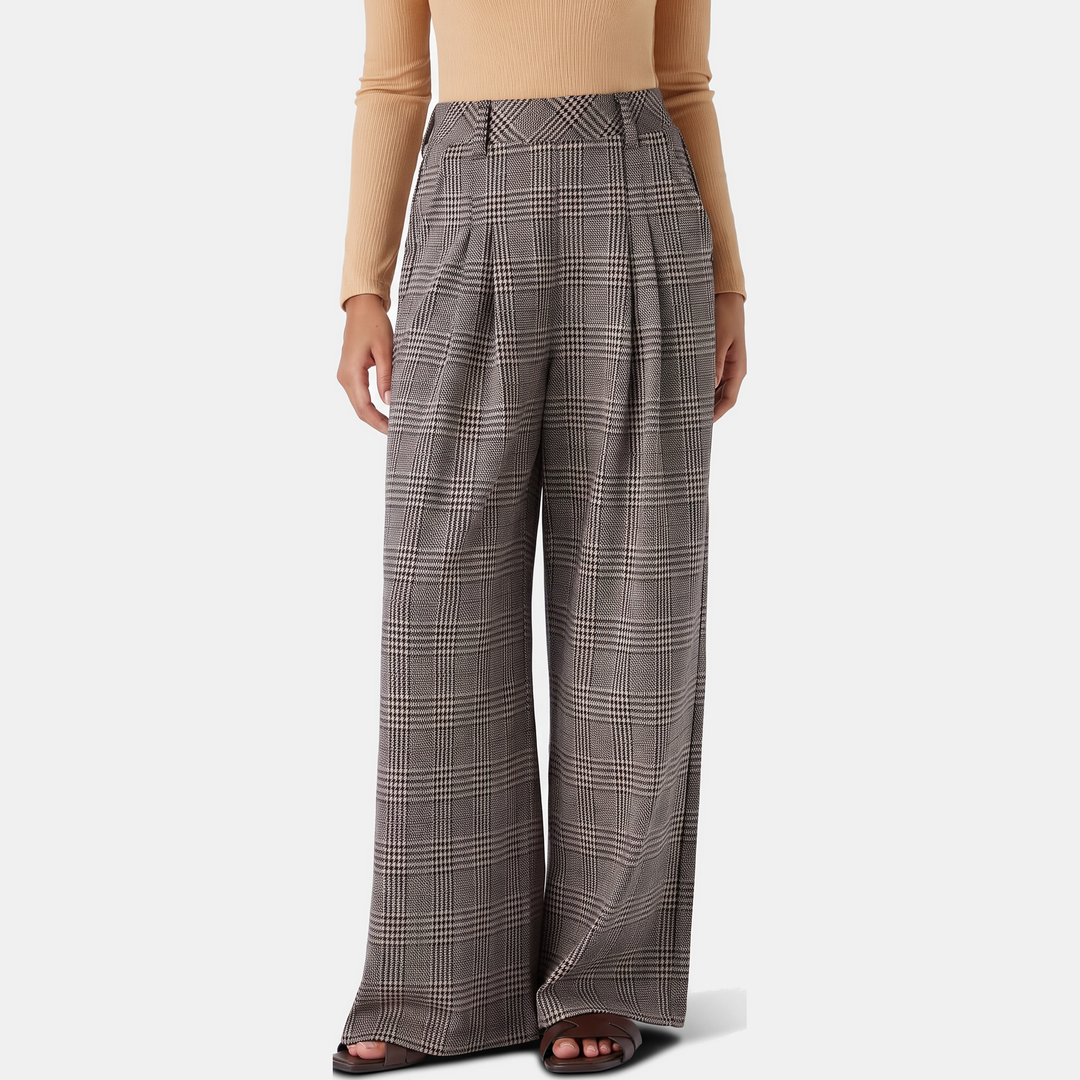 Brown Houndstooth Plaid