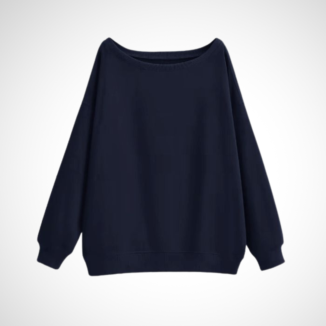 DIVECA™ - Casual Scoop Neck Long Sleeve Sweater