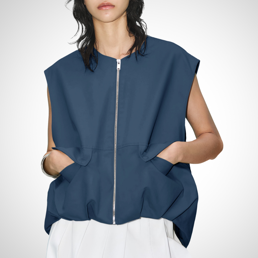 QUANA™ - Casual Sleeveless Loose Zipper Vest