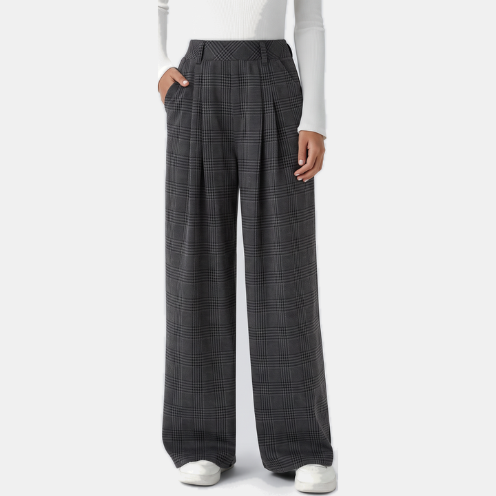 Charcoal Black Houndstooth Plaid