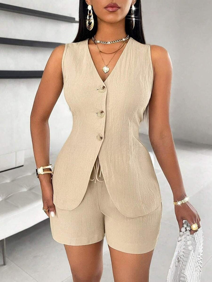 CHELENA™ – Chic Summer Vest and Shorts Set