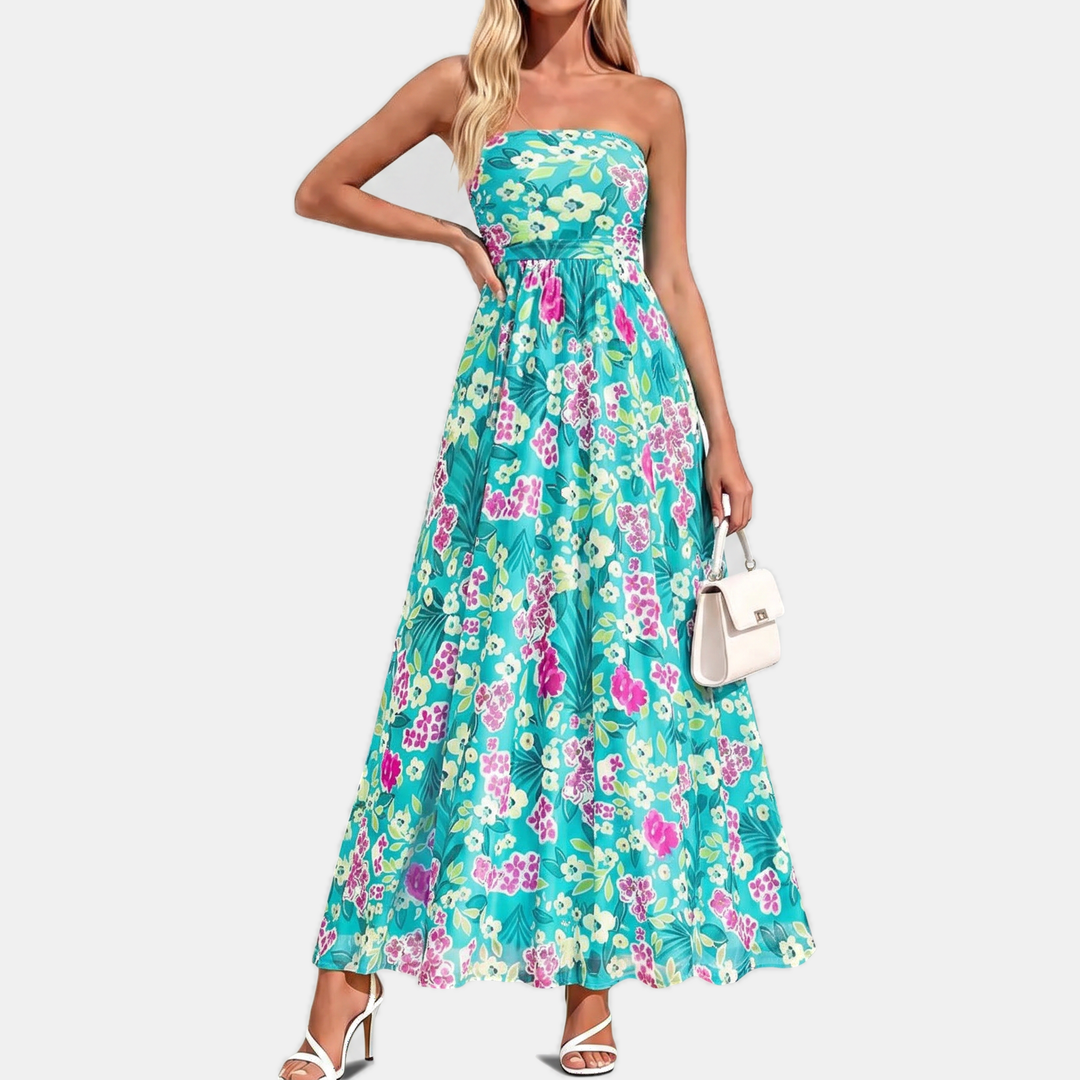 Floral Blue Green