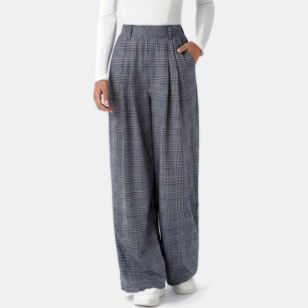 Navy Blue Houndstooth Plaid
