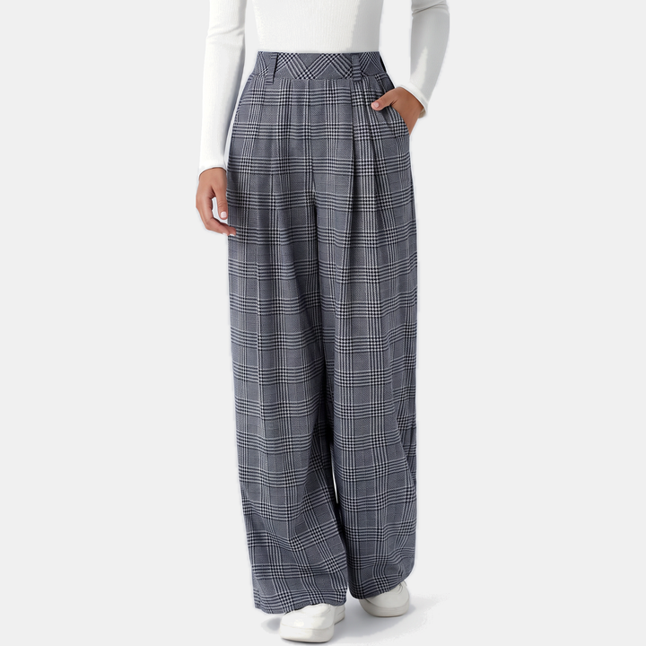 Navy Blue Houndstooth Plaid