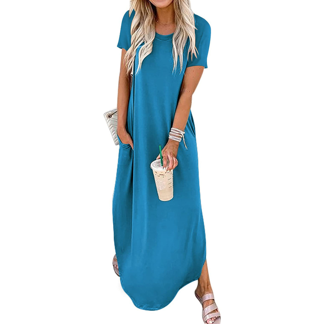 SOPHIE™ - Casual Loose-Fit Short Sleeve Long Dress for Relaxed Elegance