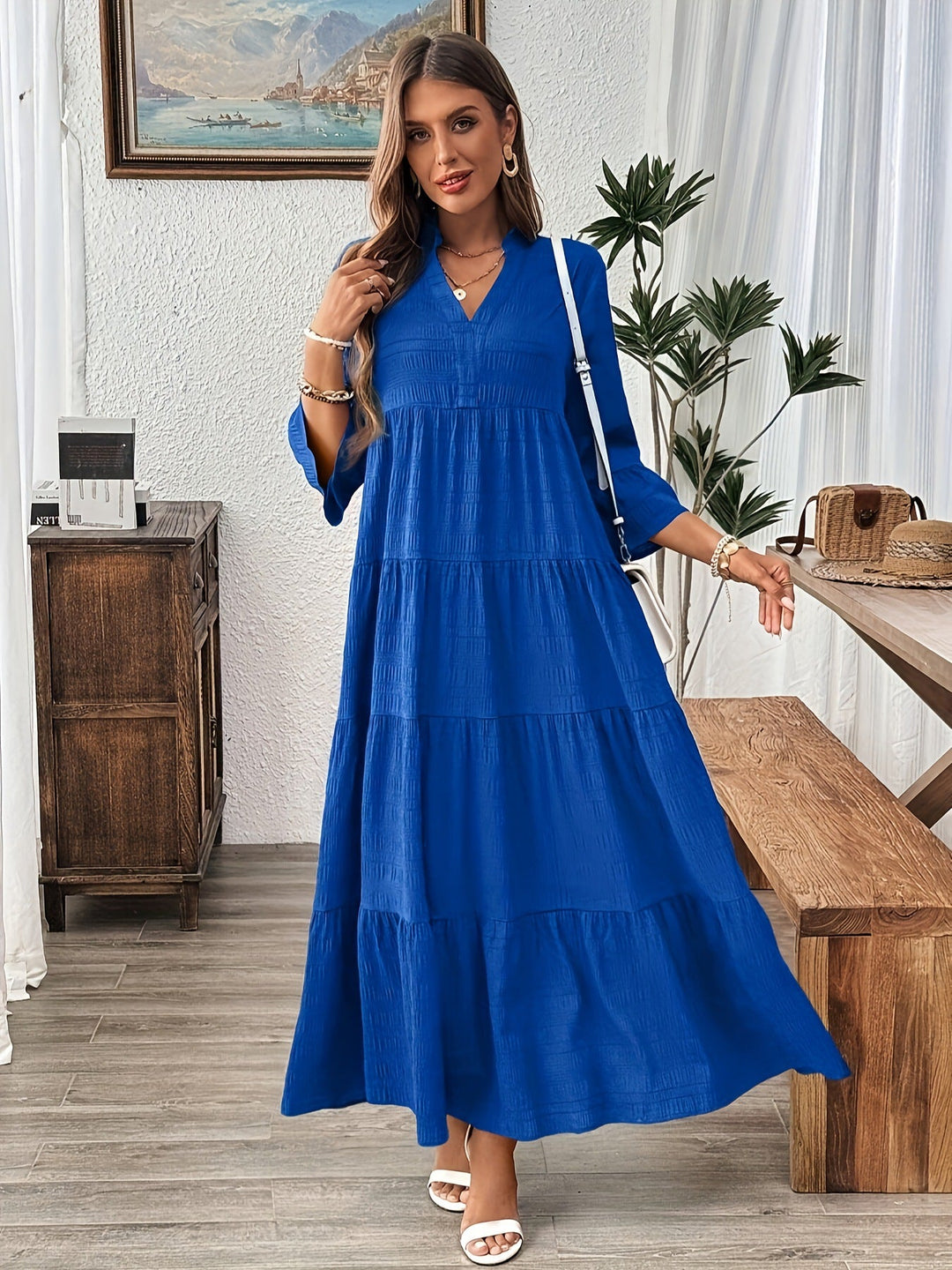 STELLA™ - Casual V-Neck Summer Maxi Dress