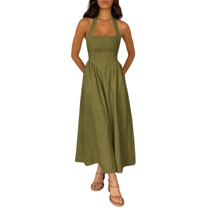 ELEONOR™ - Elegant Puff Sleeve Midi Dress