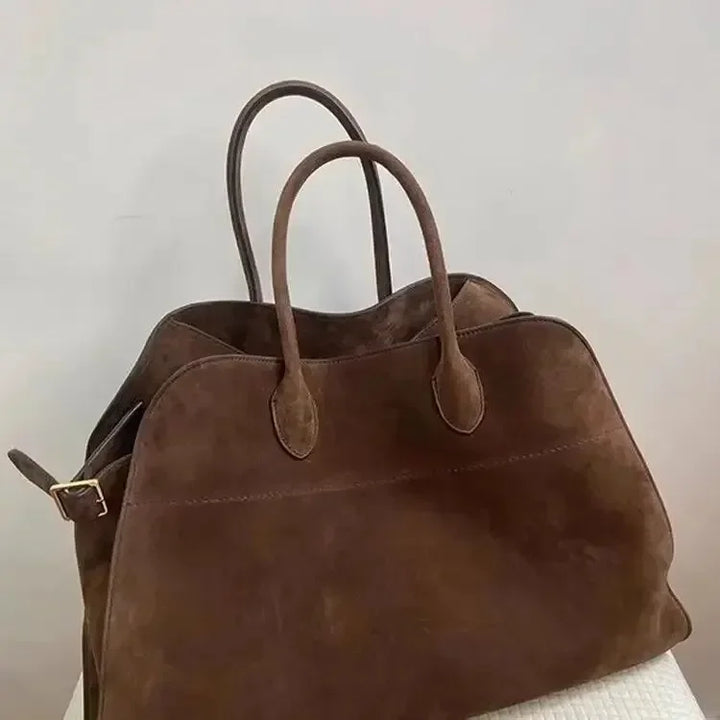 Women's Tote Bag, Vintage Boho Scallop Edge Slouchy