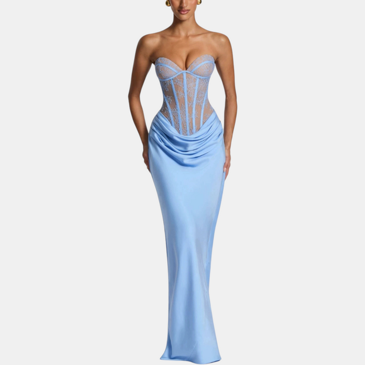 Tube Top Blue Lace