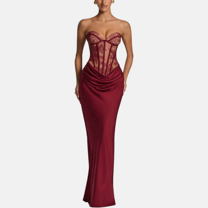 Tube Top Red Lace