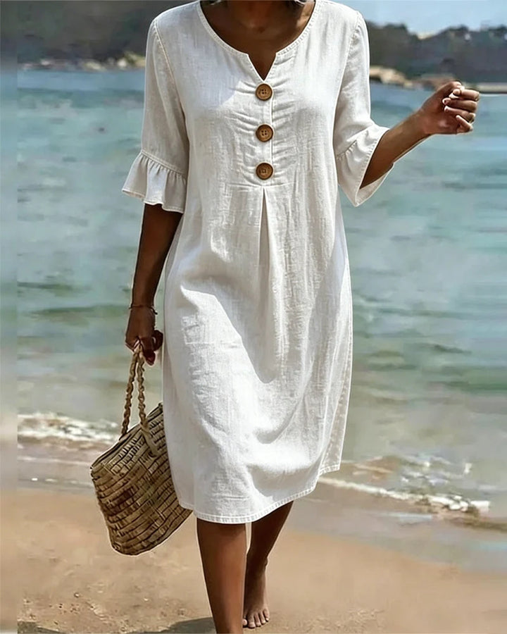 Women's Summer Midi Dress in white