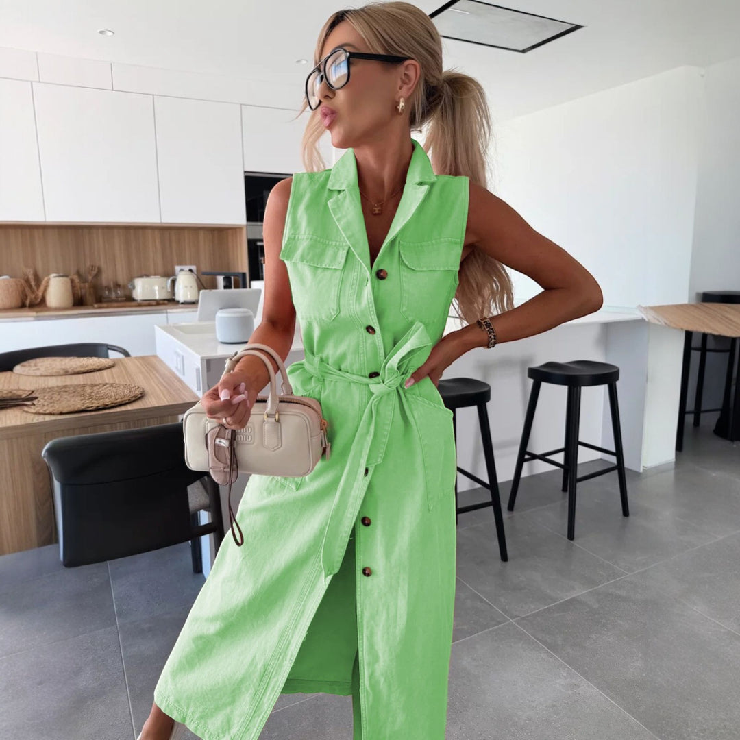 Women's Summer Maxi Dress in light green