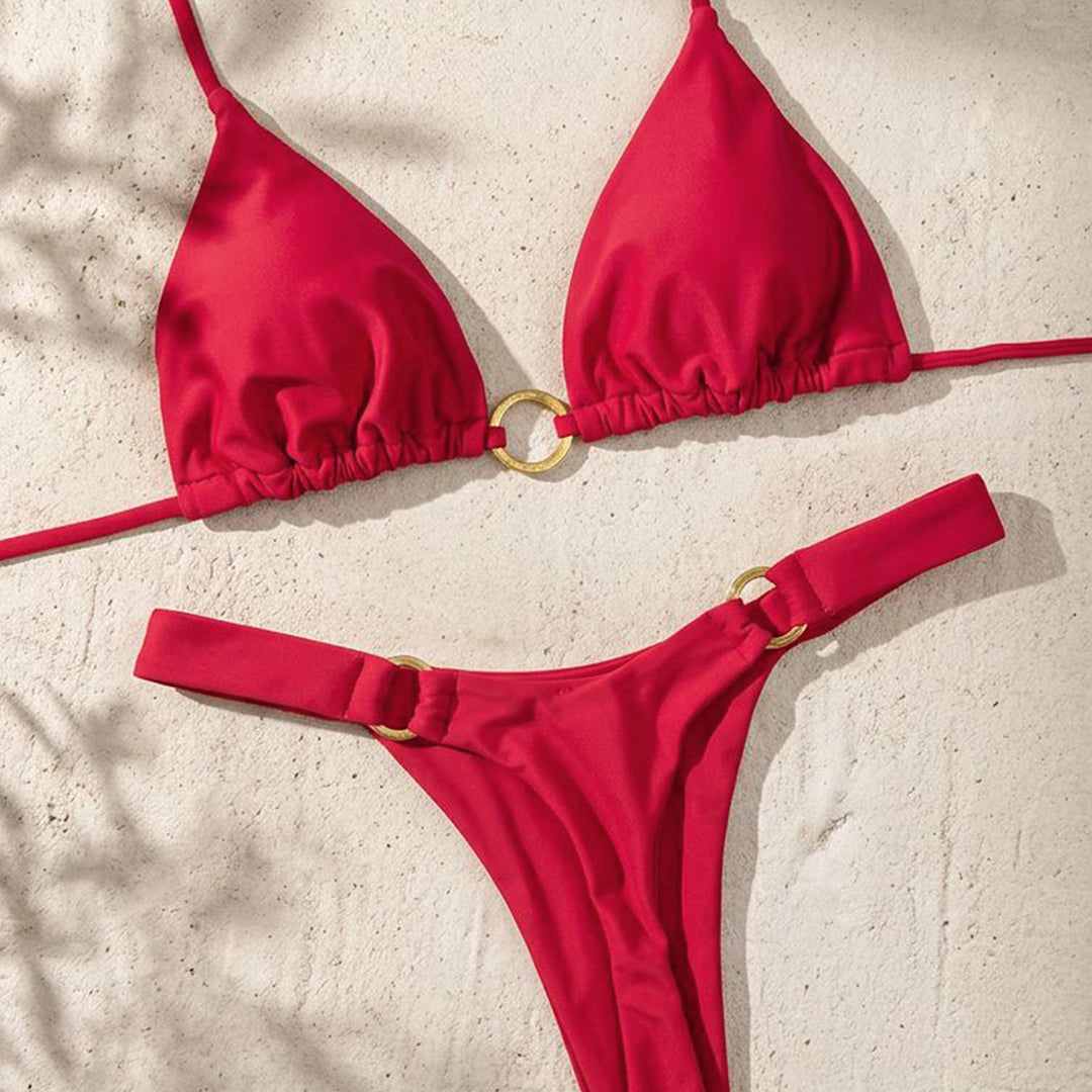 Women's Thong Bikini in red