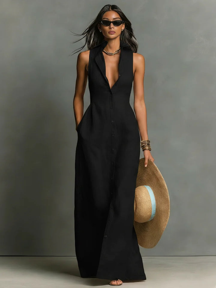 Women's Summer Maxi Dress in black