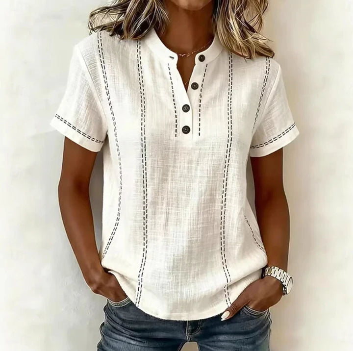 Women's Short Sleeve Top in white