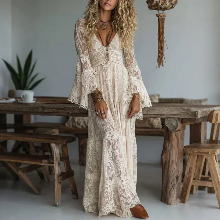 Women's White Summer Maxi Dress in white