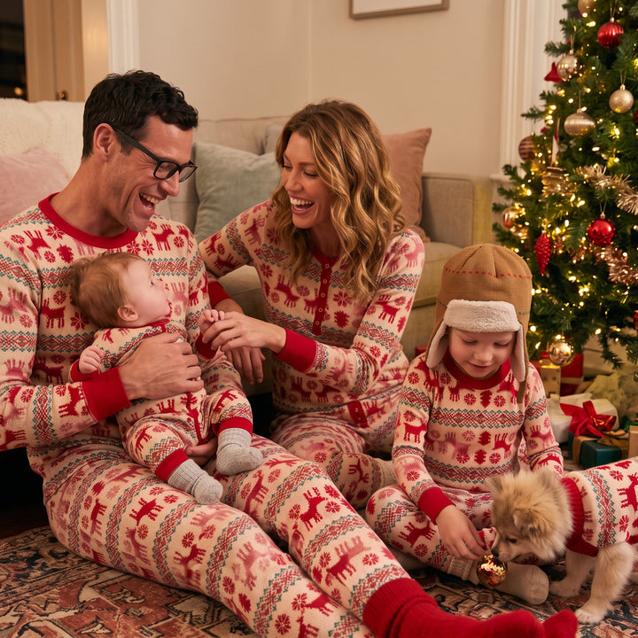Family Matching Christmas PJs detail