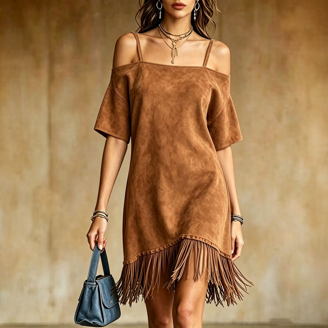 Women's Summer Mini Dress in brown