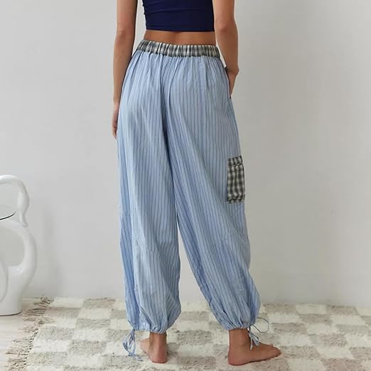 Women's Matching Set in blue striped