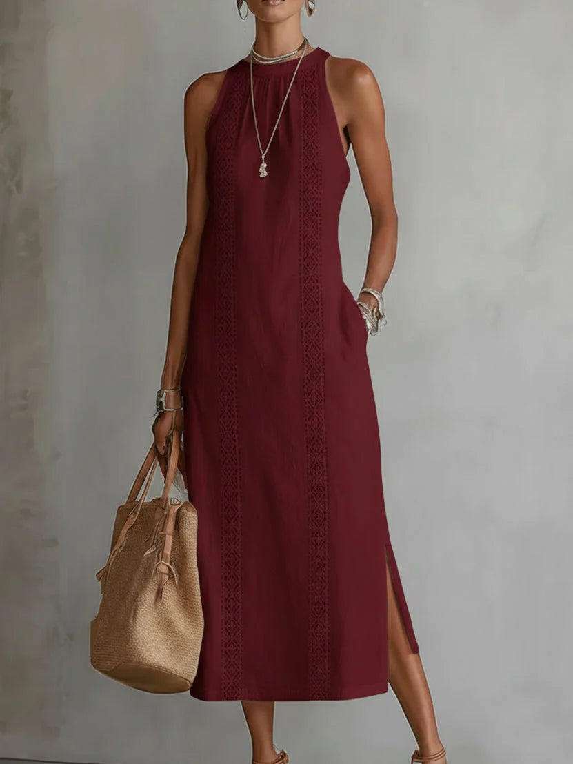 Women's Midi Summer Dress in red