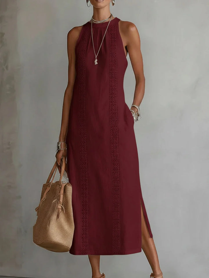 Women's Midi Summer Dress in red