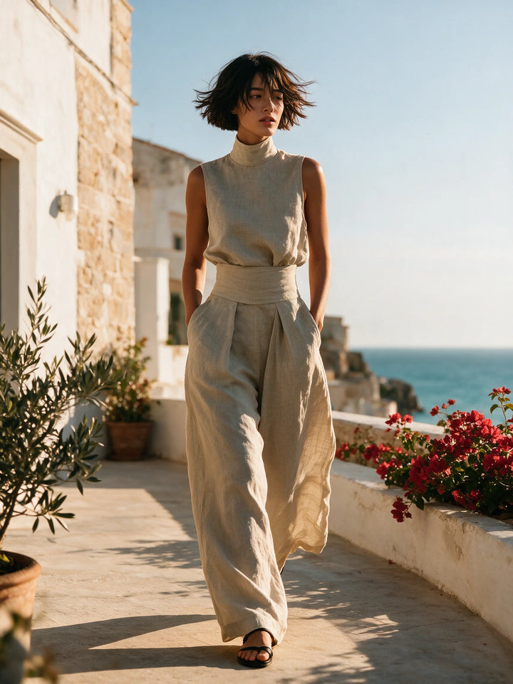 Women's Matching Set in khaki
