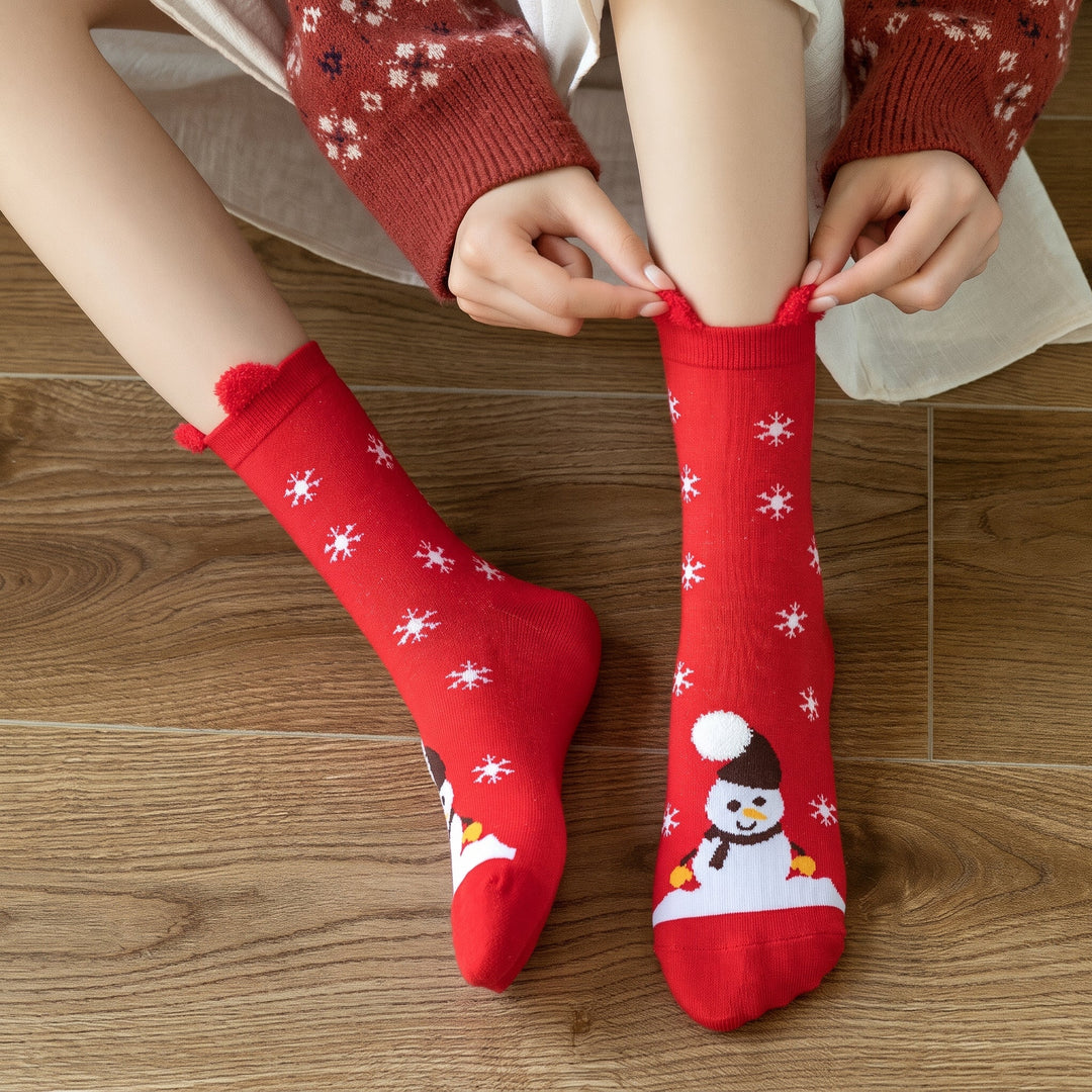 Holiday Novelty Christmas Socks 5 Pack, Unisex Festive Santa