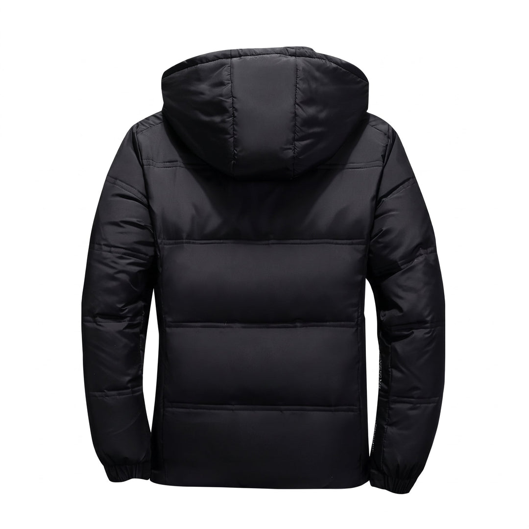 Men's Puffer Jacket, Cropped Padded Hooded Slim Fit