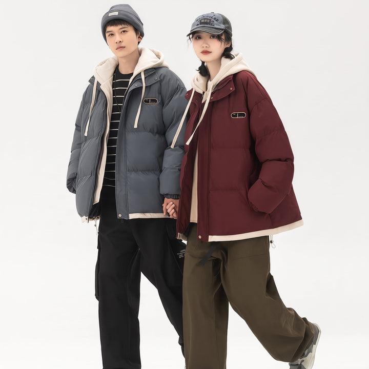 Men's Puffer Jacket, Long Quilted Oversized Relaxed Fit