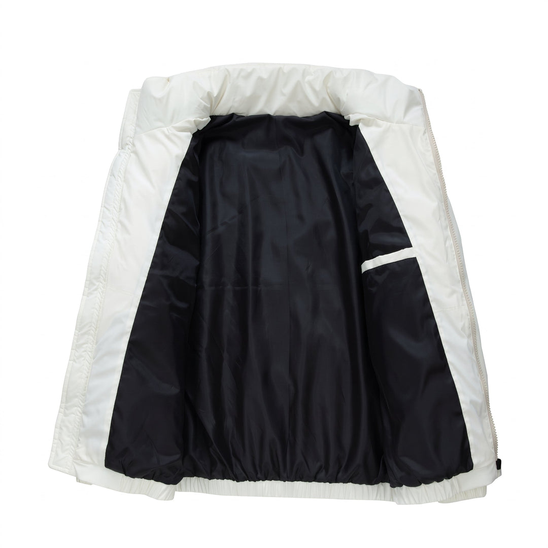Men's Puffer Jacket, Longline Padded Stand Collar