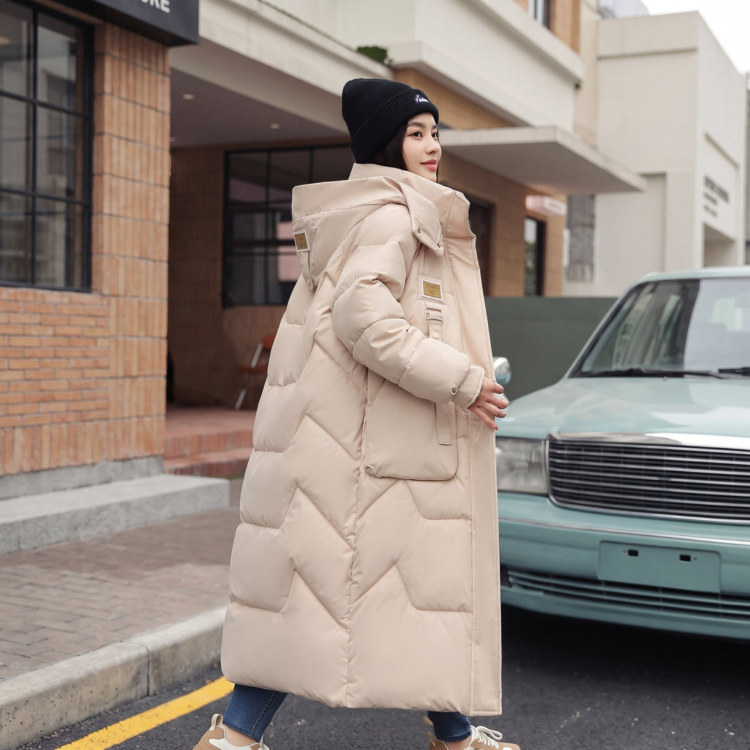 Women's Long Hooded Puffer Jacket, Oversize Bubble Padded Quilted