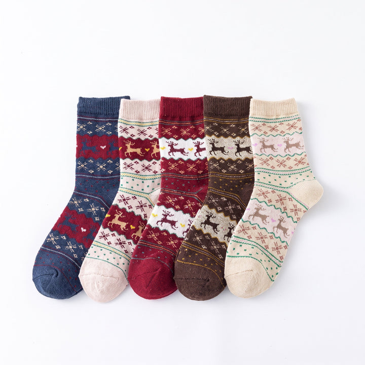 Holiday Themed Christmas Socks 5 Pack, Unisex Festive Gifts
