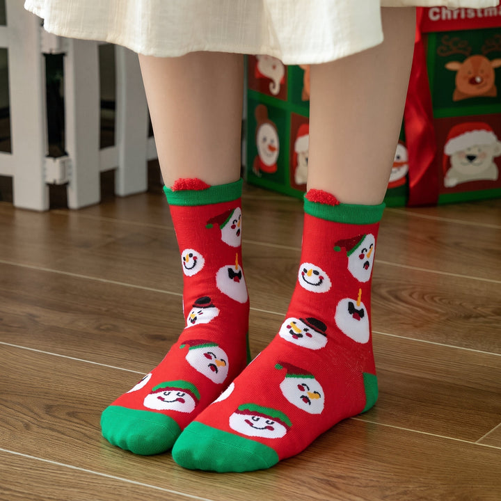 Holiday Novelty Christmas Socks 5 Pack, Unisex Festive Santa